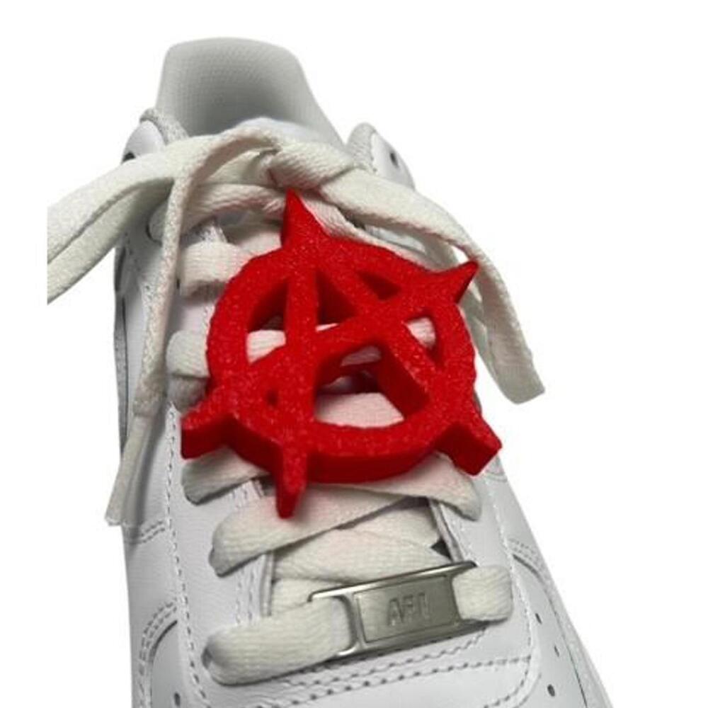 anarchy punk lace jumbo lock charm